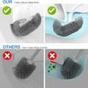 Toilet Bowl Brush and Holder, OSCIOSS Toilet Brush Set with Ergonomic Design, Compact Size, Durable Bristles, RV Toilet Brushes & Holders for Dead Corner Clean, White