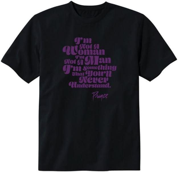 Prince Unisex-Adult Prince Official Merch I Would Die 4 U Short Sleeve Shirt (Large, Black)