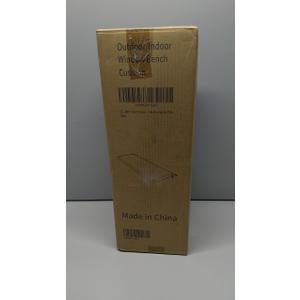 QILLOWAY Indoor/Outdoor Bench Cushion, Thick Upholstery Foam Couch Swing Pads with Ties, 48-Inches, Dark Grey