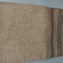 LIVEBOX Scalloped Easy Jute 3x5 Outdoor Rug, Washable Non-Slip Geometric Tan Rugs for Entryway, Indoor Outdoor Farmhouse Rug Modern Carpet Door Mat Area Rug for Patio Bedroom Living Room Kitchen Porch