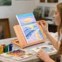 Table Easel for Painting, Adjustable Angle Art Easels Wood Table Easel Drawing and Sketching Board, 11 4/5 Inches by 8 2/3 Inches