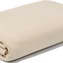 Organic Cotton Muslin Fabric by Yard - 2 Yards, 60" Wide, Unbleached Dress Fabric for Blouses, Liners, Aprons and Bags - Lightweight Cotton Material in Plain Weave (2 Yards) (Natural)