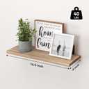 Floating Shelves Set of 6 for Wall Decor & Storage, Rustic Brown, 16.5 Inch
