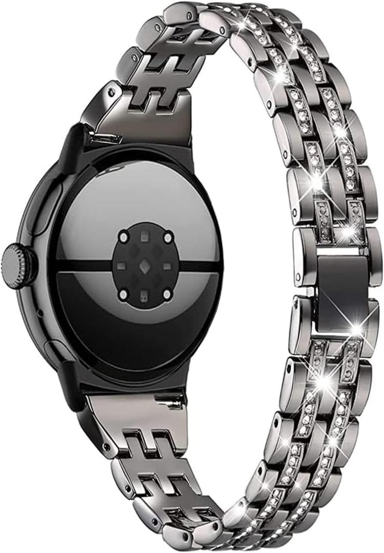 Slim bling Bands Compatible with Google Pixel Watch 4/3 45mm 41mm Watch 2 Watch1 Replacement Wristband Women