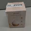 SALKING Essential Oil Diffuser, 100ml Small Aromatherapy Diffuser with Auto Shut-Off Function, Ultrasonic Diffusers for Essential Oils, Cool Mist Humidifier with Warm White Lights, for Office Home (White + Wooden Grain)