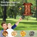 Solar Bird Feeder for Outdoors Hummingbird Solar Lanterns Metal Waterproof Outside Wild Bird Feeders Birthday Gifts for Women Mom Grandma Outdoor Hanging Garden Decor Lights for Yard, Patio