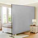 Room Divider Single Panel, 71''W x 71''H Height Adjustable Large Room Divider Panel for Office, Fabric Portable Privacy Screen Wall Divider for Room Separation, Freestanding Partition Separators