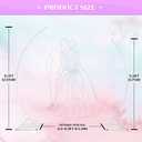 Metal Open Arch Backdrop Stand,Set of 2 White Curved Arch Backdrop Stand Half Moon Wedding Arches for Ceremony,Birthday,Anniversary,Baby Shower,Floral Stand,Ramadan Decoration(6.7FT & 5.8FT)