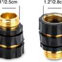 Twinkle Star 3/4 Inch Garden Hose Fitting Quick Connector Male and Female Set (6 Sets)