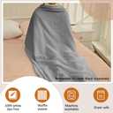 Infrared Sauna Blanket Towel Inserted, 35 x 70Cotton Sweat Absorbent Mat, Reusable Machine Washable Cover for for Home Spa, Gym, Pool, Sauna Blanket Accessories(Gray)