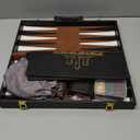 3 in 1 Magnetic Chess Set & Checkers Backgammon Board Game Set, 15" Wooden Folding Chess Board, Tournament Portable Travel Chess Set, Beginner Chess Board Game for Adults & Kids