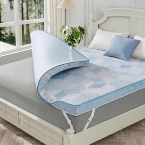 PERLECARE 3 Inch King Mattress Topper Medium Firm- Cooling Gel Foam & Memory Foam Mattress Topper for Pressure Relief, Washable & Non-Slip, Made with CertiPUR-US Certified & Oeko-Tex