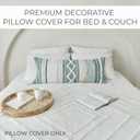 2 x ZICOTO Decorative Boho Lumbar Pillow Cover 14x36  Beautiful Throw Pillow with Soft Texture for Bed, Couch Decor or as Body Cushion  A Stylish Addition to Your Bedroom