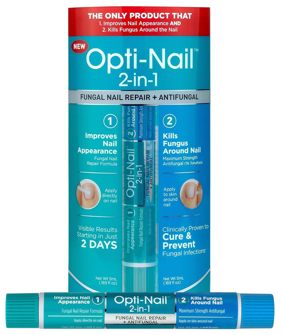 2 x Opti-Nail 2-in-1 Toe Nail Fungus Treatments Plus Antifungal, Improves Nail Appearance and Kills Fungus