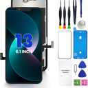 for iPhone 13 Screen Replacement, 6.1 inch 3D Touch LCD Display Full HD Repair kit Genverdix, Digitizer Assembly with Tools Set, Tempered Glass Screen Protector, Waterproof Frame Adhesive