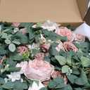 Ling's moment 6Pack 1.8ft Artificial Flowers Garland Dusty Rose Lantern Arch Floral Centerpieces Wedding Aisle Decor Chair Flower for Mantel Signs Table Window Cake Decorationnot Including Lanterns