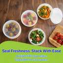 Food Storage Containers [30 Set] x [8 oz] Plastic Deli Containers with Lids Slime Soup Meal Prep Reusable | BPA Free | Stackable | Leakproof | Microwave/Dishwasher/Freezer (30 Set, 8 oz)