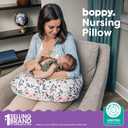 Boppy Nursing Pillow - Firm, Ergonomic U-Shaped Bottle and Breastfeeding Pillow with High Lift for Comfort and Support, Spacious Surface - Pink Garden Flowers