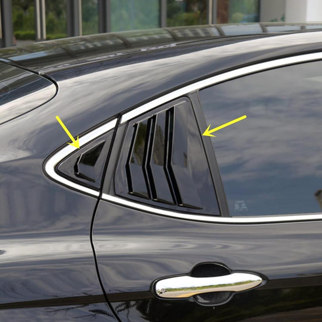 ZiWen Sport Style Quarter Window Scoops Louvers for Toyota Camry 2025 2026 (Gloss Black 4pcs)