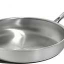 Umite Chef 10 Inch Stainless Steel Frying Pan, Non-Toxic 5 Ply Stainless Clad, Professional Skillet Cookware, Dishwasher Safe Kitchen Pan, Compatible with Induction, Oven Safe Saucepan,PFOA&PTFE Free