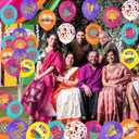 2 x HOWAF 40pcs Happy Diwali Party Decorations Balloons, 9 Styles Festival of Lights Latex Balloons and Confetti balloons for Indian Deepavali Festival, Diwali Party Supplies for Home Ceiling Wall