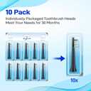Toothbrush Heads Replacement Compatible with Rtauys S5 Sonic Electric Toothbrush, 10 Count, Black