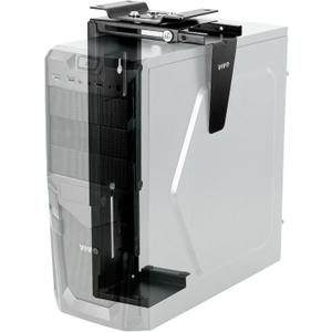 VIVO Adjustable Under Desk and Wall 3.5 to 7.8 inch Wide Office PC Mount, Computer Case CPU Machine Holder Stand with Swivel and Secure Locking, Holds 22 lbs, Black, MOUNT-PC01