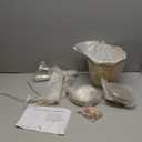 Natural Rattan Wall Sconces Set of 2, Boho Hand-Woven Wall Mounted Light Fixture Decor with Rattan Lampshade Sconces for Home Bedroom Living Room Hallway Kitchen Stairs(Gold)