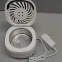 2025 Upgraded Ultrasonic Retainer Cleaner with Dryer Fan, 45kHz UV Ultrasonic Dental Cleaning Pod, Retainer Cleaner Machine for Dentures, Aligners, Mouth, Night Guards & Jewelry (White)