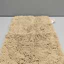 Ivory Cream Bathroom Rugs  Absorbent and Washable Bath Mat, Non-Slip, Thick Soft Chenille Bath Rugs for Bathroom Floor, Shower, Sink - 17" x 24"