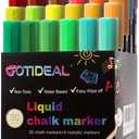 GOTIDEAL Chalk Markers, 30 Colors Liquid Chalk Markers for Blackboard Chalkboard Calendar Glass Neon Pens, Washable Window markers Paint and Drawing for Car, Auto, Bistro,Mirror Wet Erase Chisel Tip