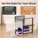 Kuject X-Large Shoe Storage Boxes 12 Pack, Clear Stackable Shoe Organizer