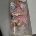 BABESIDE Reborn Baby Dolls - 17 Inch Soft Body Realistic Baby Doll Girl Lovely Awake Blond Curly Hair Girl Bebe Reborn de Silicona Real Life Baby Dolls with Gift Box for Kids Age 3+ Collectors