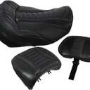 Driver Passenger Solo Seat Backrest Kits Compatible With For Harley Touring Street Road Glide FLHX FLTRX ST 2024 2025 2026 (Black Purple)