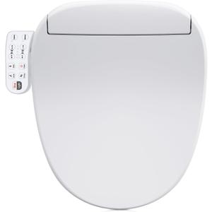 ZMJH 236D Bidet Toilet Seat, Round Smart Unlimited Warm Water, Vortex Wash, Electronic Heated, Warm Air Dryer, Rear and Front Wash, LED Light, Need Electricity, White (Round)
