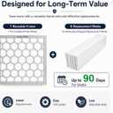 16x25x1 MERV 8 Air Filter,AC Furnace Air Filter,Reusable ABS Plastic Frame, 7 Pack Replaceable Filter Media (Actual Size: 15 3/4" x 24 3/4" x 3/4")