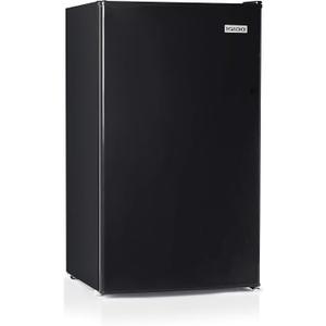 Igloo 3.2 Cu.Ft. Mini Fridge with Freezer - Single Door Compact Refrigerator with Glass Shelves for Homes, Dorms & Offices- Keep Snacks, Drinks & Frozen Foods Cool with Temperature Control Mini Fridge