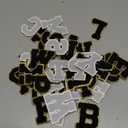 Morcheiong 52Pcs Self Adhesive Chenille Letter Patches A-Z, Chenille Letters for Clothing, Fabric, Shoes, Bags (Black)