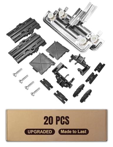 20Pcs Upgraded W10712395 Dishwasher Upper Rack Adjuster Kit, Suitable for Whirlpool Kenmore Kitchenaid, Replaces W10350375 PS10065979 AP5957560 WDT730PAHZ0 WDT750SAHZ0 WDT780SAEM1 WDT970SAHZ0