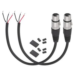 2PCS 1FT XLR 3 Female to Bare Wire Open End Cable, XLR 3PIN Pigtail Replacement Audio Cable with Heat Shrink Tubes for DJ/PA Amplifier Subwoofer Mixer
