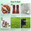 Folding Live Animal Trap Cage Racoon Traps with Waterproof Cover & Gloves | Easy to Catch and Release for Stray Cats Raccoons Squirrel Skunk Groundhog Armadillo Rabbit
