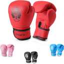 Kids Boxing Gloves, Sponge Foam Training Sparring Gloves Thai Kick Boxing for Kid and Youth, Suitable for Boys and Girls Age 3 to 9 Years (6oz, red)