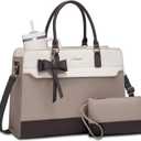 LOVEVOOK Laptop Tote Bag for Women,Leather Work Bag, Waterproof Business Teacher Bag,Large Computer Handbag Purse Briefcase,Office Gifts for Women