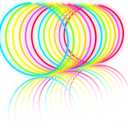 Glow Sticks Bulk 100ct 22'' Glow Necklaces with Connectors, for Party Festivals Raves Birthday Wedding (multicolored)
