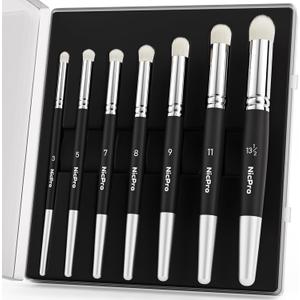 Nicpro Dry Brush Miniature Painting, 7 Sizes Professional Drybrush Set with Storage Case, Hobby Detail Paint Brushes for Tabletop & Wargames Miniature Model Painting