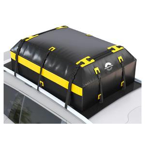 Rooftop Cargo Carrier Vehicle Soft-Shell Carriers, Heavy Duty Car Roof Bag Waterproof Without Rack, Car Topper Luggage Carrier-with 6 Hooks&Mat(19.4 Cuft)