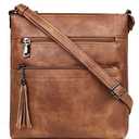 MASINTOR Crossbody Purses for Women, Multi Pocket Casual Crossbody Bag, Adjustable Strap Shoulder Bag with Tassel