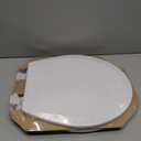 BEMIS 500EC 390 Toilet Seat with Easy Clean & Change Hinges, 1 Pack Round, Cotton White