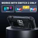 PAWDIARY Glitter Protective Case for Nintendo Switch 2 (2025 Release), Ultra-thin PC New Console & Controller Handle Switch 2 Protector, Scratch-Resistant Design Clear Hardshell Skin