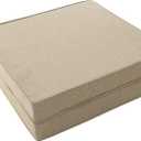 Outdoor Chair Cushions, Water-Resistant & Fade-Resistant, Patio Furniture Seat Replacement Chair Pads with Ties Zipper, Removable Cover, Non-Slip Bottom, Set of 2, 18.5 x 16 Inch, Natural